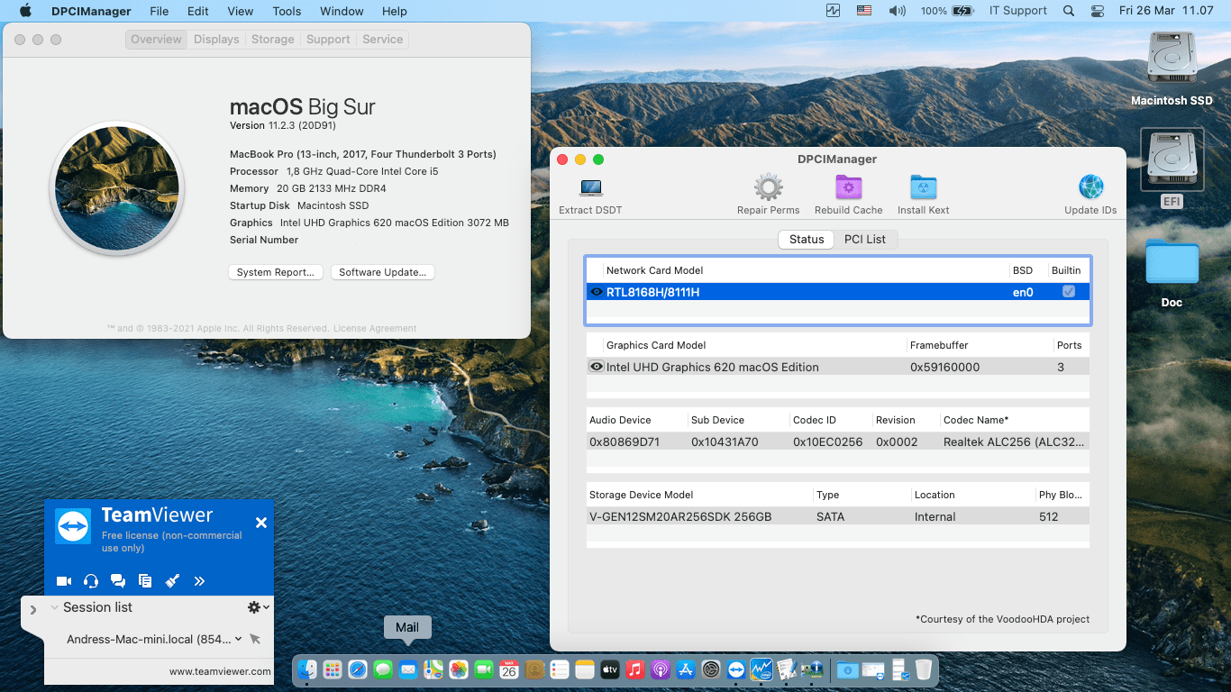 Success Hackintosh macOS Big Sur 11.2.3 Build 20D91 at Asus A442UF-GA503T